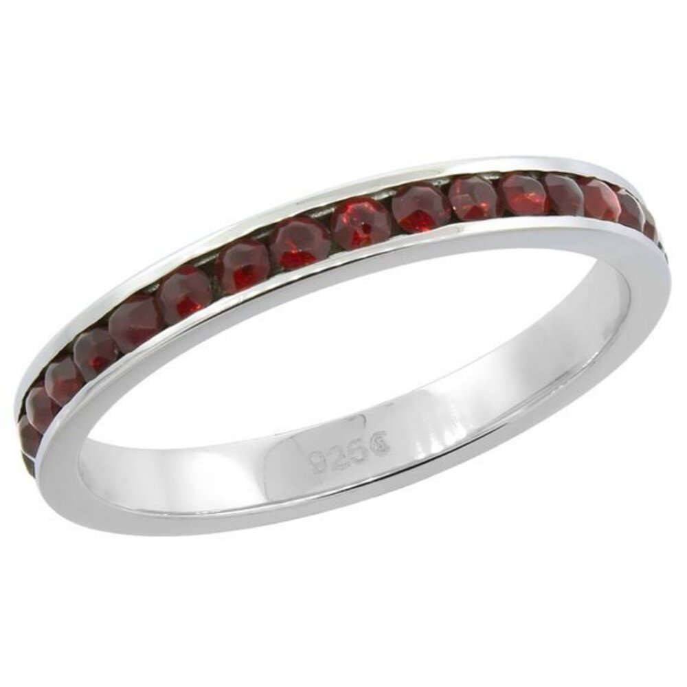 3mm Stackable Eternity Band January Birthstone
